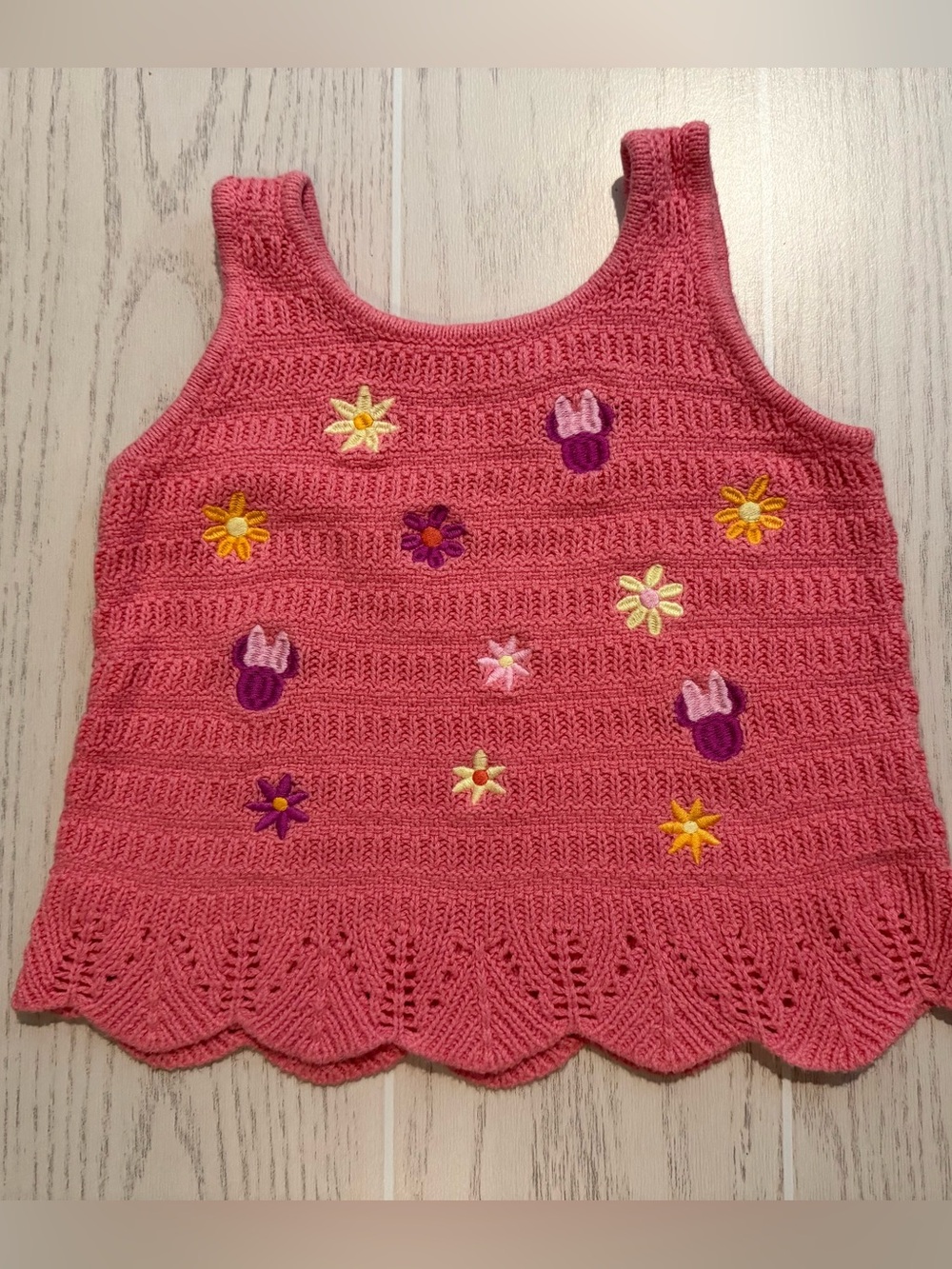 Disney x Jumping Beans Minnie Mouse Crochet 2pc Tank Shorts Set Girls 5 - Picture 2 of 10